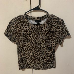 Leopard crop top
